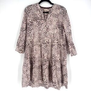 Lola Australia MOROCCO CHEETAH MINI‎ Dress Ruffled Size Small